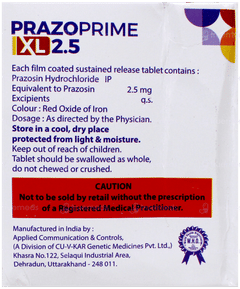 Prazoprime Xl 2.5 Tablet 20 Prazoprime Xl 2.5 Tablet 20
